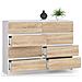 Cassettiera K140, 8 cassetti, 138x40x99 cm, Colore Bianco e Sonoma Quercia - Foto miniatura 2