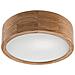 Lampada A Soffitto Eveline - Marrone - Legno, Vetro - 27x27x8 Cm - Foto miniatura 1