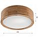 Lampada A Soffitto Eveline - Marrone - Legno, Vetro - 27x27x8 Cm - Foto miniatura 5