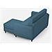 Divano Yasel 2 Posti (due Sedute Da 60cm) + Pouf Misure Esterne L. 152 P. 155 Colore Avio - Foto miniatura 5