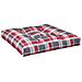 Cuscino Per Pallet A Quadri Rossi 70x70x12 Cm In Tessuto - Foto miniatura 2