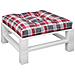 Cuscino Per Pallet A Quadri Rossi 70x70x12 Cm In Tessuto - Foto miniatura 3