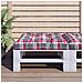 Cuscino Per Pallet A Quadri Rossi 70x70x12 Cm In Tessuto - Foto miniatura 1