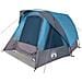 Tenda da Campeggio a Cabina per 4 Persone Blu Impermeabile - Foto miniatura 3