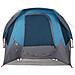 Tenda da Campeggio a Cabina per 4 Persone Blu Impermeabile - Foto miniatura 5