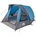 Tenda da Campeggio a Cabina per 4 Persone Blu Impermeabile - Foto miniatura 9