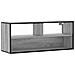 Mobile Tv Grigio Sonoma 100x31x39,5cm Legno Multistrato Metallo - Foto miniatura 2