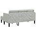 Divano da Giardino  con Panchina e Cuscini a Forma di L in Velluto Grigio Chiaro, Divano a 3 Posti  con Chaise a forma di L in Velluto Grigio Chiaro 160 cm, Panchina  Grigio Chiaro 113 cm in Velluto - Foto miniatura 8
