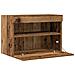 Armadi da muro per TV  con luci LED 2 pezzi in legno antico 60x30x40 cm - Foto miniatura 2