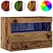 Armadi da muro per TV  con luci LED 2 pezzi in legno antico 60x30x40 cm - Foto miniatura 3