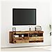 Armadi da muro per TV  con luci LED 2 pezzi in legno antico 60x30x40 cm - Foto miniatura 4