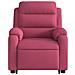 Poltrona Alzapersona Reclinabile Rosso Vino in Velluto - Foto miniatura 9