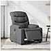 Poltrona Reclinabile Massaggio Elettrica Grigio Scuro Tessuto - Foto miniatura 2