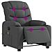 Poltrona Reclinabile Massaggio Elettrica Grigio Scuro Tessuto - Foto miniatura 3
