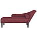 Chaise Lounge con Cuscini Rosso Vino in Tessuto - Foto miniatura 3