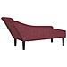 Chaise Lounge con Cuscini Rosso Vino in Tessuto - Foto miniatura 5