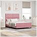 Letto Rosa 140x190 cm in Velluto - Foto miniatura 2