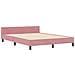 Letto Rosa 140x190 cm in Velluto - Foto miniatura 3