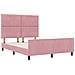 Letto Rosa 140x190 cm in Velluto - Foto miniatura 6