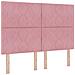 Letto Rosa 140x190 cm in Velluto - Foto miniatura 7