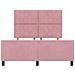 Letto Rosa 140x190 cm in Velluto - Foto miniatura 8