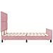 Letto Rosa 140x190 cm in Velluto - Foto miniatura 9