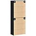 Armadi  2 pezzi in rovere nero 69,5x34x180 cm in legno ingegnerizzato - Foto miniatura 8