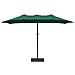 Ombrello da giardino Verde 385 x 209 x 244 cm Tessuto - Foto miniatura 4