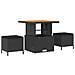 Set Divano da Giardino con cuscino 11 pcs Nero Poly Rattan - Foto miniatura 6