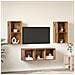 Set di mobili TV 3 pcs Legno vecchio 37 x 37 x 107 cm - Foto miniatura 4