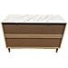 Brox Credenza A 6 Cassetti Con Legno Scanalato E Effetto Marmo 120 Cm - Foto miniatura 3