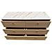 Brox Credenza A 6 Cassetti Con Legno Scanalato E Effetto Marmo 120 Cm - Foto miniatura 4