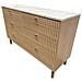 Brox Credenza A 6 Cassetti Con Legno Scanalato E Effetto Marmo 120 Cm - Foto miniatura 5