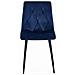 Set di 2 sedie TYRA in velluto blu navy con gambe nere - Foto miniatura 3