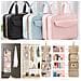 Trousse Da Toilette Da Viaggio Pieghevole Da Appendere - Organizer Cosmetici Piccolo, Impermeabile E Di Grande Capacità Pink - Foto miniatura 2
