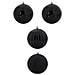 Set di Palle di Natale 4 pcs Nero Plastica - Foto miniatura 1