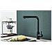 Rubinetto per lavello da cucina, Blackswan, tipo M245, modello nero opaco con doccia retrattile, misura 35 cm - Foto miniatura 3
