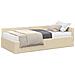 Struttura Letto Angolare con Materasso 2 pcs Crema Tessuto - Foto miniatura 1