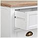 Comodino In Legno Bianco 3 Cassetti 45x35x60h Cm - Foto miniatura 7