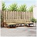 Set di divani da esterno con cuscino 6 pcs Naturale e Beige - Foto miniatura 2