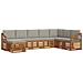 Set divani con cuscino 8 pcs Grigio Naturale e Chiaro - Foto miniatura 1