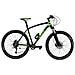 Bici Misura 29 Mountain Bike Telaio Alluminio Uomo Bicicletta Mtb Crow Deore 10v Freni Disco Idraulici Forcella Idraulica - 48 Nero Verde Verde Fluo Opaco - Foto miniatura 1