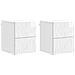 Mobiletto da notte a muro 2 pcs Bianco Lucido 34,5 x 33 x 40 cm - Foto miniatura 1