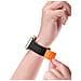 Cinturino (versione Armor) Per Apple Watch Se, 9, 8, 7, 6, 5, 4, 3, 2, 1 (41, 40, 38 Mm) Bracciale In Silicone Magnetico Nero /arancione - Foto miniatura 4
