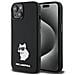 Custodia In Silicone Karl Lagerfeld Choupette Metal Pin Per Iphone 15 Plus / 14 Plus - Nera - Foto miniatura 1