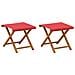 Lettino 2 pcs Legno di Eucalipto Massello Rosso - Foto miniatura 1