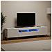 Mobile TV LED a 3 pezzi Bianco Lucido Legno ingegnerizzato - Foto miniatura 6