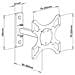 ICA-LCD 2901WH - Supporto a muro per TV LED LCD 19 - 37'' inclinabile 2 snodi bianco - Foto miniatura 5