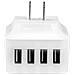 Caricatore da Parete a 4 porte USB con spine Internazionaili - 34W / 6.8A - Bianco - Foto miniatura 3