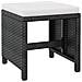Set Da Pranzo All'aperto 21 Pezzi Polyrattan Legno Acacia Nero - Foto miniatura 5